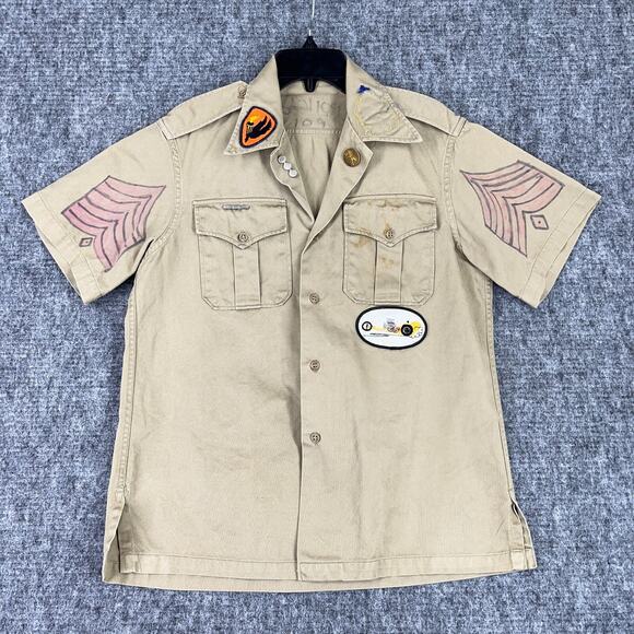 Vintage Military BSA Shirt Mens M 1950s Drag Racing‎ Army Aviation Sharpshooter - Picture 1 of 10
